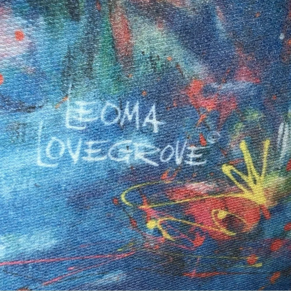 Leoma Lovegrove Tropical Painterly Print Tunic Top in Multicolor Size 3X - Picture 4 of 12